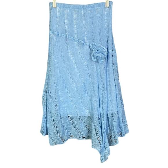 NWT Urban Outfitters Y2K Asymmetrical Blue Skirt Women's Medium - Picture 2 of 10
